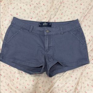 Hollister Blue Low Waist Shorts Casual Style